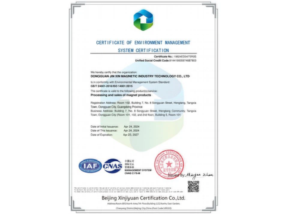 Environment Management System of Ring Shaped Magnets Environment Management System of Ring Shaped Magnets